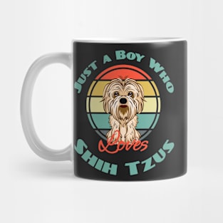 Just a Boy Who Loves Shih Tzus Dog Puppy Lover Cute Mug